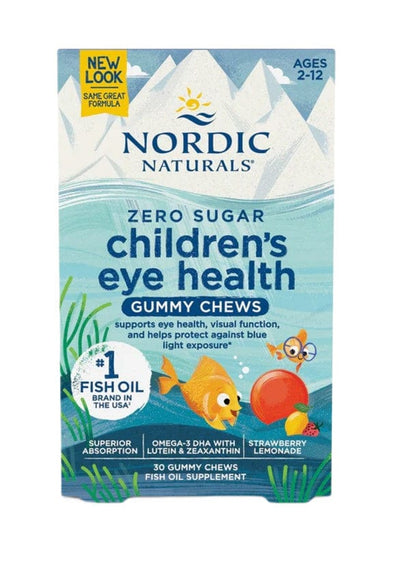 Nordic Naturals Vitamins & Minerals Children's Eye Health, Strawberry Lemonade - 30 gummies