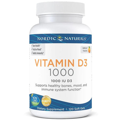 Nordic Naturals Vitamins & Minerals Vitamin D3, 1000 IU Orange - 120 softgels