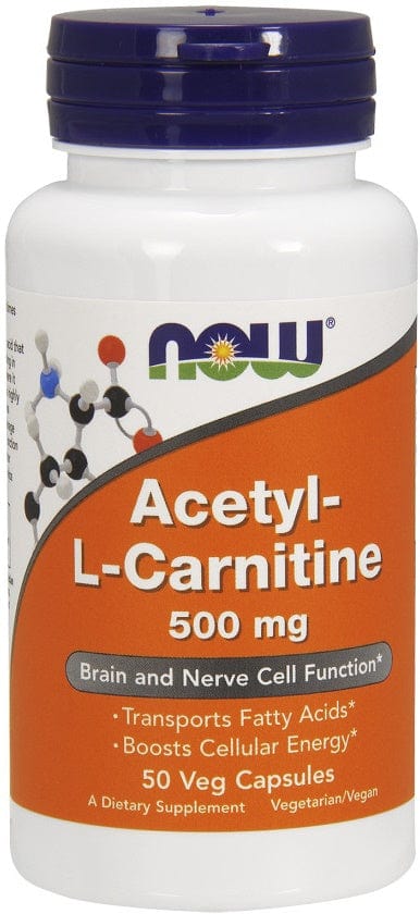 NOW Foods Amino Acids and BCAAs Acetyl-L-Carnitine, 500mg - 50 vcaps
