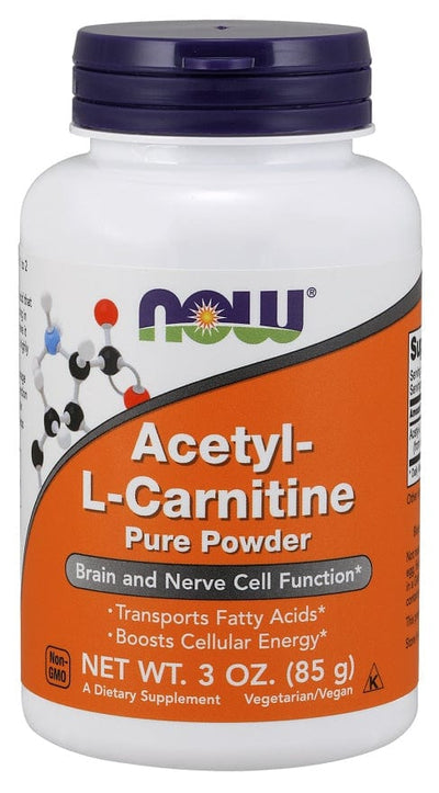 NOW Foods Amino Acids and BCAAs Acetyl-L-Carnitine, Pure Powder - 85 grams