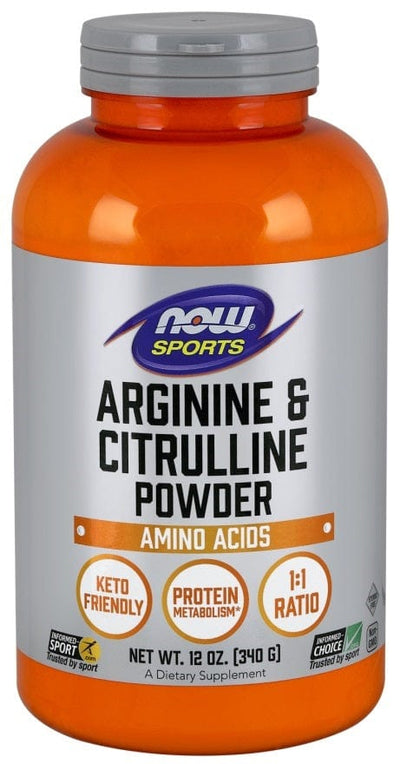 NOW Foods Amino Acids and BCAAs Arginine & Citrulline, Powder - 340 grams