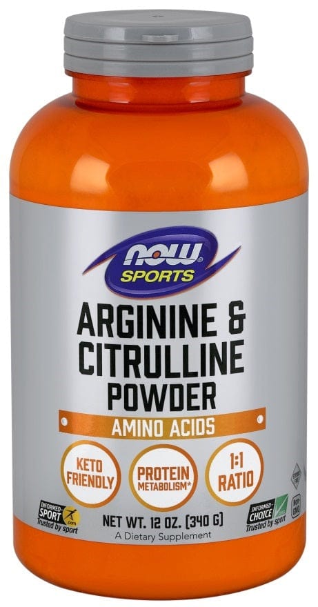 NOW Foods Amino Acids and BCAAs Arginine & Citrulline, Powder - 340 grams