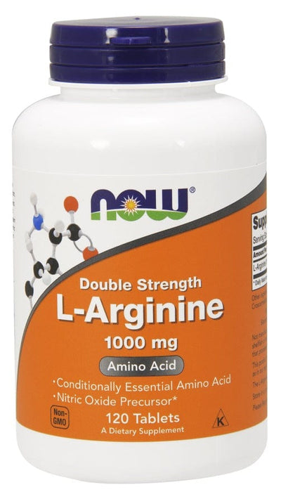 NOW Foods Amino Acids and BCAAs L-Arginine, 1000mg - 120 tablets