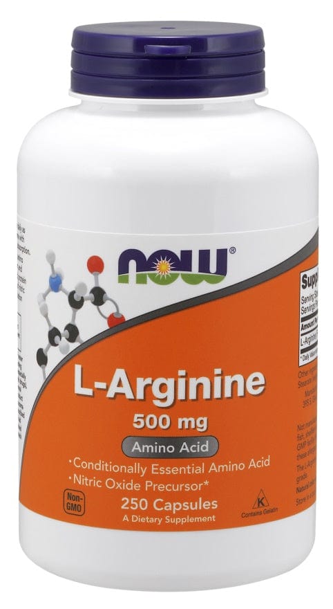 NOW Foods Amino Acids and BCAAs L-Arginine, 500mg - 250 caps