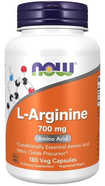 NOW Foods Amino Acids and BCAAs L-Arginine, 700mg - 180 vcaps