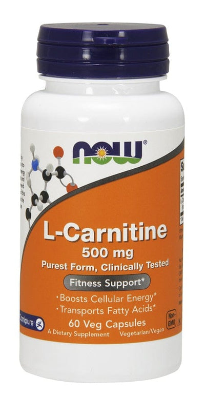 NOW Foods Amino Acids and BCAAs L-Carnitine, 500mg - 60 vcaps