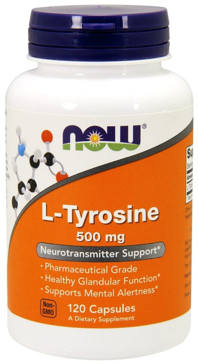 NOW Foods Amino Acids and BCAAs L-Tyrosine, 500mg - 120 caps