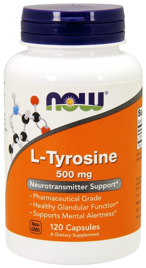 NOW Foods Amino Acids and BCAAs L-Tyrosine, 500mg - 120 caps