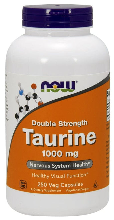 NOW Foods Amino Acids and BCAAs Taurine, 1000mg Double Strength - 250 vcaps