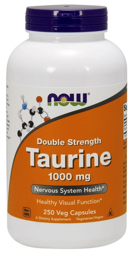 NOW Foods Amino Acids and BCAAs Taurine, 1000mg Double Strength - 250 vcaps