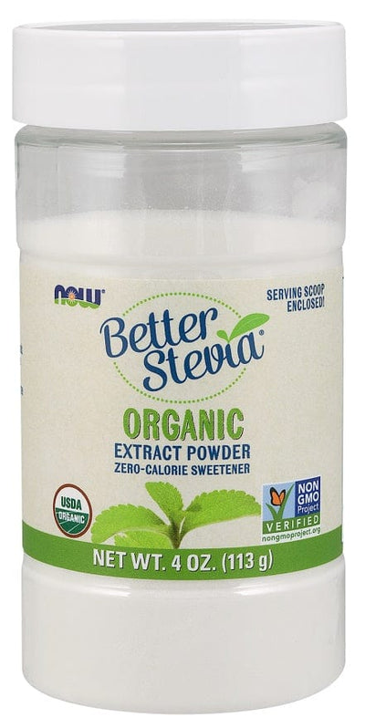 NOW Foods Better Stevia Extract Powder, Organic - 113g