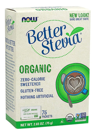 NOW Foods Better Stevia Packets, Organic - 75 packets
