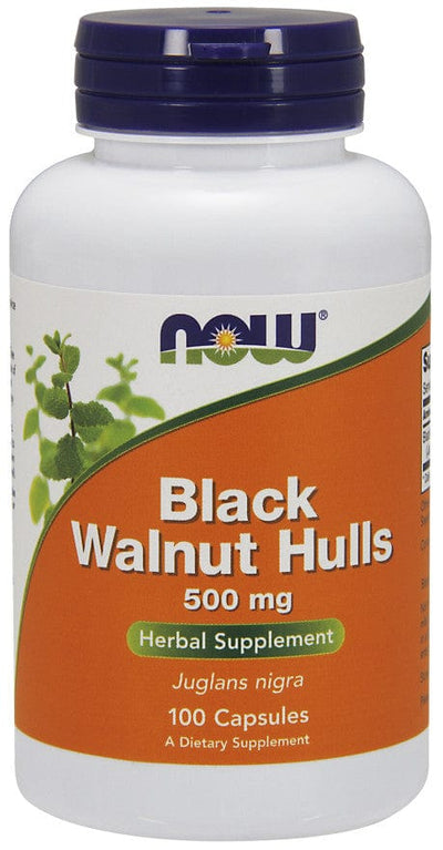 NOW Foods Black Walnut Hulls, 500mg - 100 caps