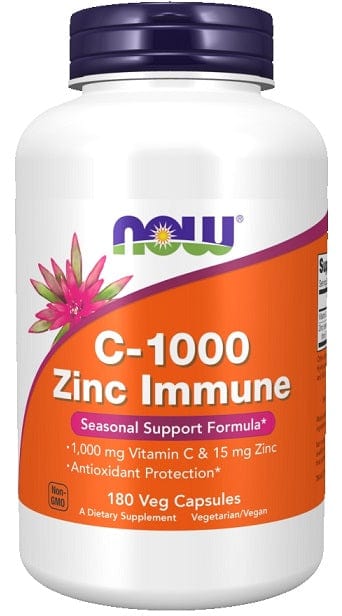 NOW Foods C-1000 Zinc Immune - 180 vcaps
