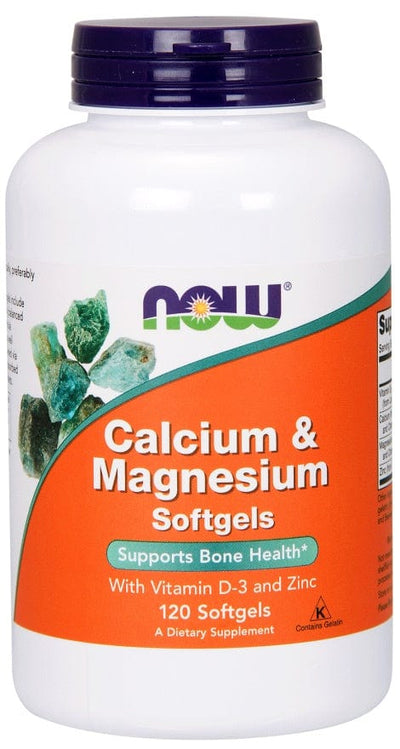NOW Foods Calcium & Magnesium with Vit D and Zinc - 120 softgels