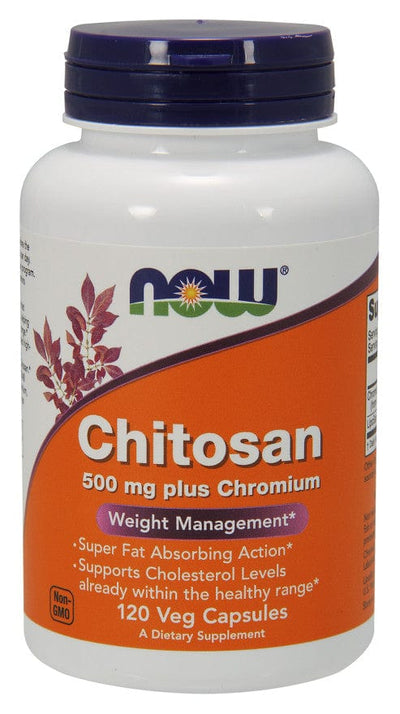 NOW Foods Chitosan, 500mg Plus Chromium - 120 vcaps