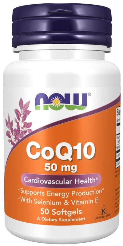 NOW Foods CoQ10 with Selenium & Vitamin E, 50mg - 50 softgels