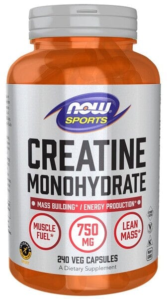 NOW Foods Creatine Supplements Creatine Monohydrate, 750mg - 240 vcaps