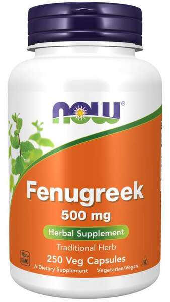 NOW Foods Fenugreek, 500mg - 250 vcaps