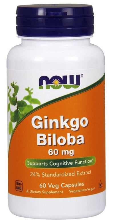 NOW Foods Ginkgo Biloba, 60mg - 60 vcaps