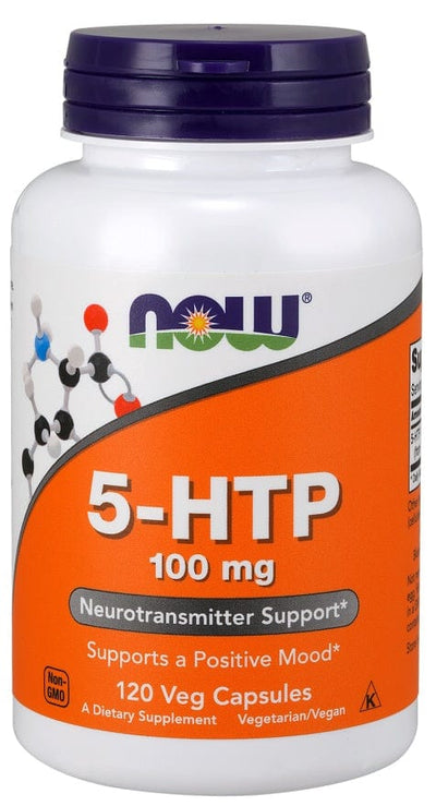 NOW Foods Health and Wellbeing 5-HTP, 100mg - 120 vcaps