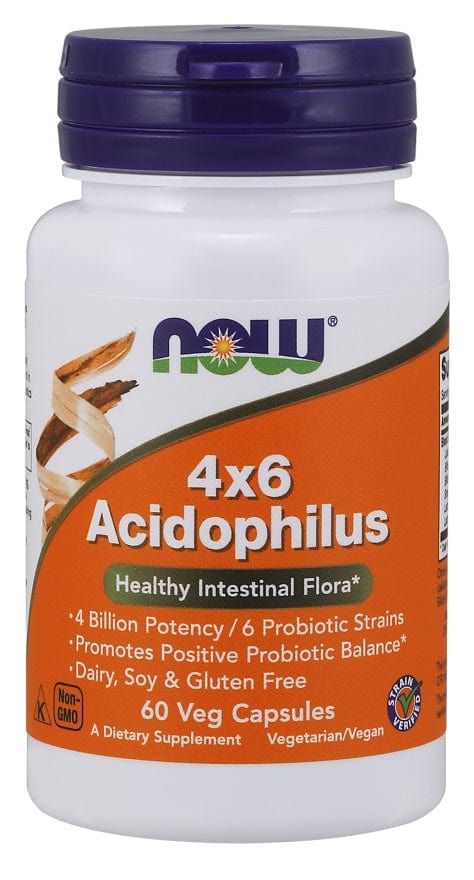 NOW Foods Health and Wellbeing Acidophilus 4X6 - 60 vcaps