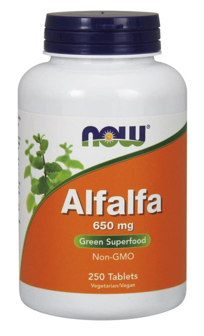 NOW Foods Health and Wellbeing Alfalfa, 650mg - 250 tablets