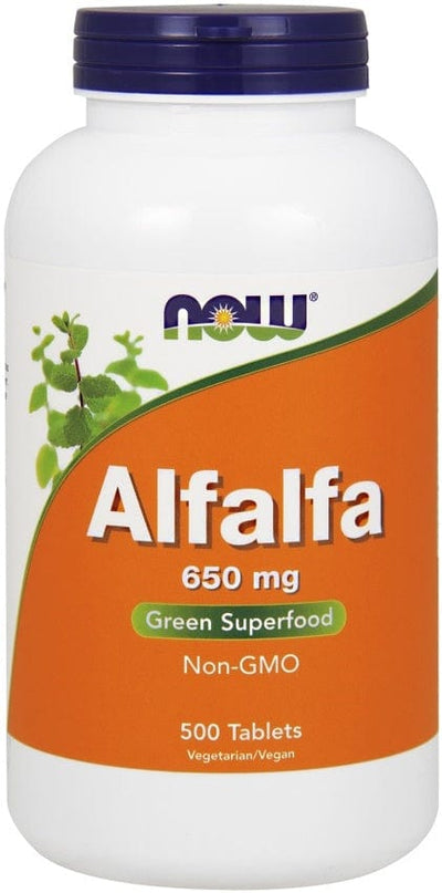 NOW Foods Health and Wellbeing Alfalfa, 650mg - 500 tablets