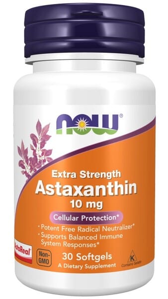 NOW Foods Health and Wellbeing Astaxanthin Extra Strength, 10mg - 30 softgels