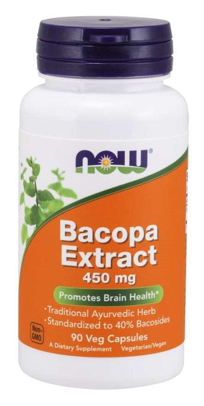 NOW Foods Health and Wellbeing Bacopa Extract, 450mg - 90 vcaps