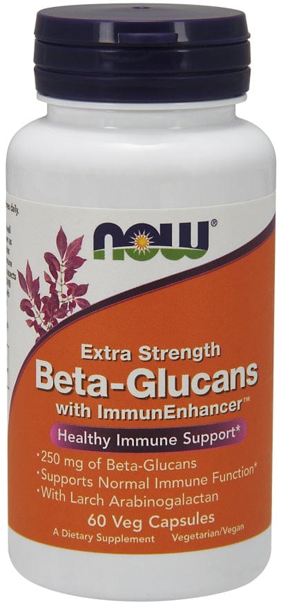 NOW Foods Health and Wellbeing Beta-Glucans with ImmunEnhancer, Extra Strength - 60 vcaps