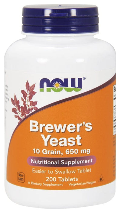 NOW Foods Health and Wellbeing Brewer's Yeast, Tablets - 200 tablets