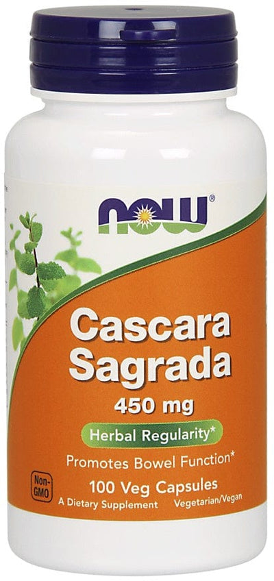 NOW Foods Health and Wellbeing Cascara Sagrada, 450mg - 100 vcaps