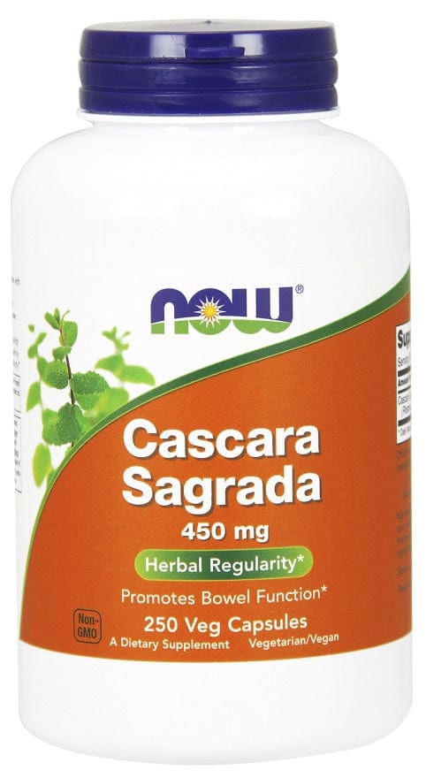 NOW Foods Health and Wellbeing Cascara Sagrada, 450mg - 250 vcaps