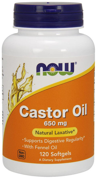 NOW Foods Health and Wellbeing Castor Oil, 650mg - 120 softgels