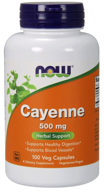 NOW Foods Health and Wellbeing Cayenne, 500mg - 100 vcaps