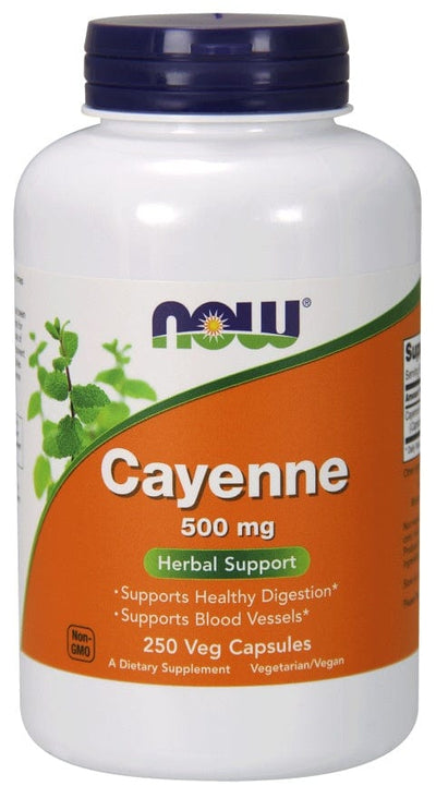 NOW Foods Health and Wellbeing Cayenne, 500mg - 250 vcaps