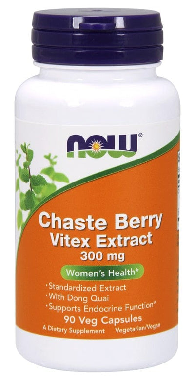 NOW Foods Health and Wellbeing Chaste Berry Vitex Extract, 300mg - 90 vcaps