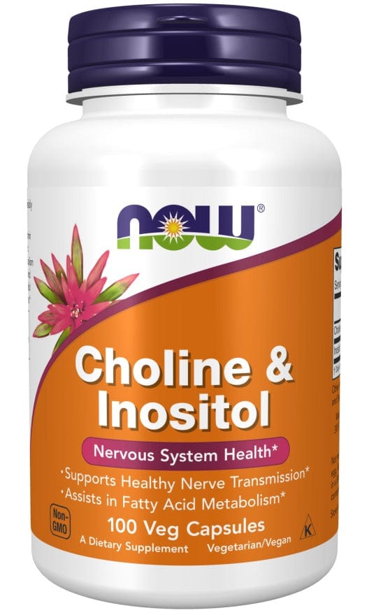 NOW Foods Health and Wellbeing Choline and Inositol - 100 vcaps