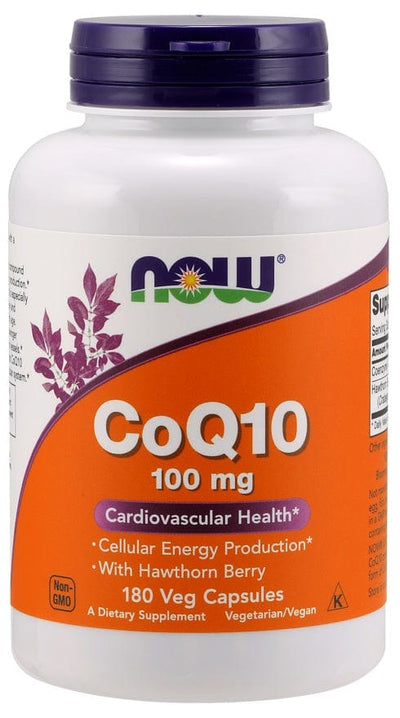 NOW Foods Health and Wellbeing CoQ10 with Hawthorn Berry, 100mg - 180 vcaps