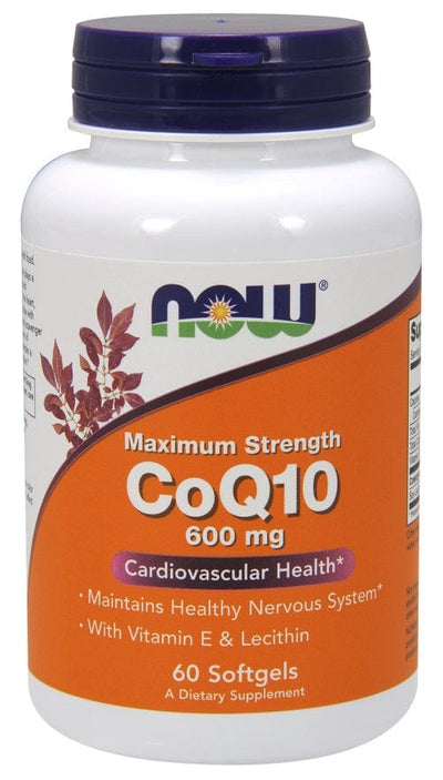NOW Foods Health and Wellbeing CoQ10 with Lecithin & Vitamin E, 600mg - 60 softgels