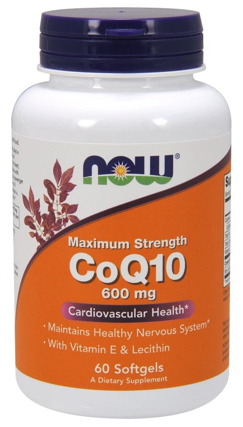 NOW Foods Health and Wellbeing CoQ10 with Lecithin & Vitamin E, 600mg - 60 softgels