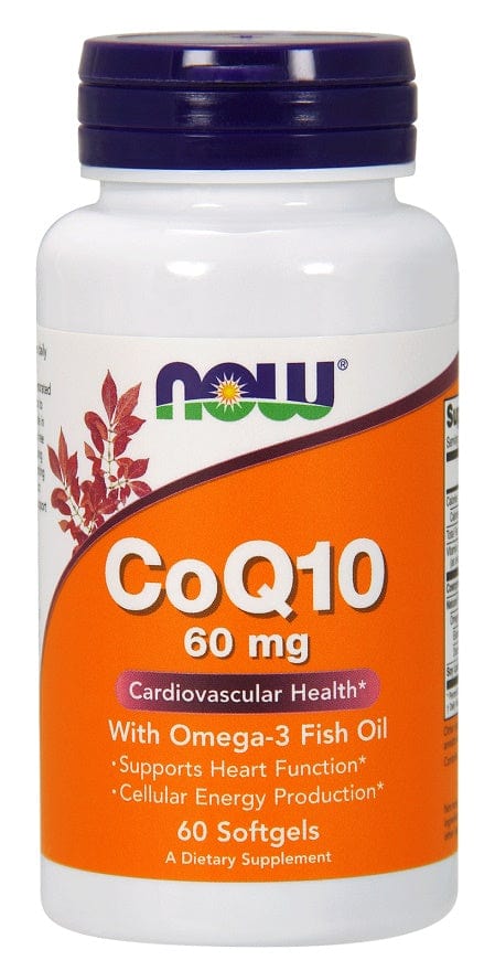 NOW Foods Health and Wellbeing CoQ10 with Omega-3, 60mg - 60 softgels