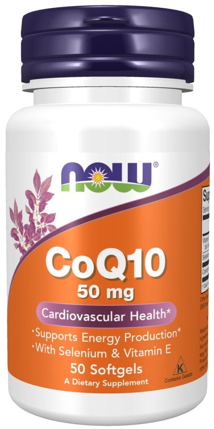NOW Foods Health and Wellbeing CoQ10 with Selenium & Vitamin E, 50mg - 50 softgels