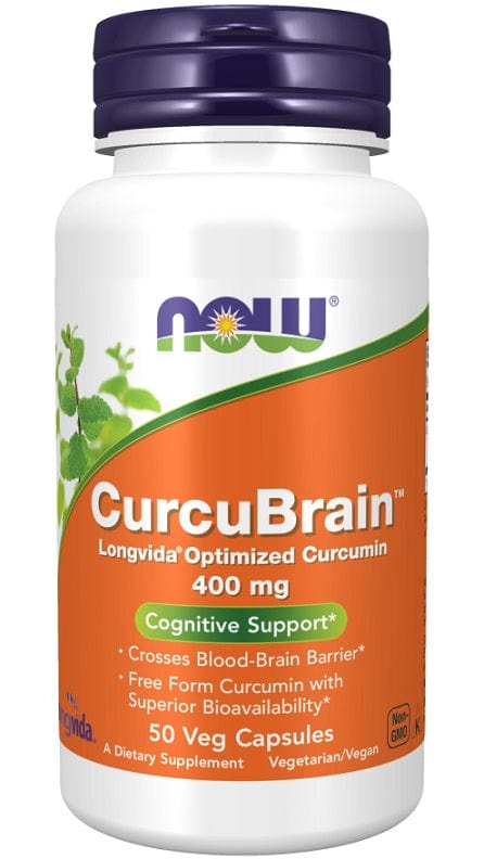 NOW Foods Health and Wellbeing CurcuBrain, 400mg - 50 vcaps