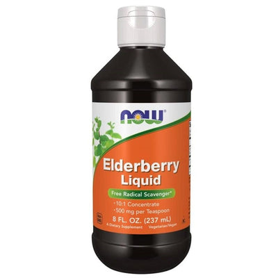 NOW Foods Health and Wellbeing Elderberry, Liquid - 237 ml.