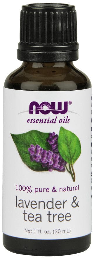 NOW Foods Health and Wellbeing Essential Oil, Lavender & Tea Tree Oil - 30 ml.