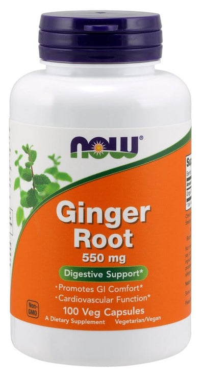 NOW Foods Health and Wellbeing Ginger Root, 550mg - 100 vcaps
