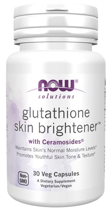 NOW Foods Health and Wellbeing Glutathione Skin Brightener with Ceramosides - 30 vcaps
