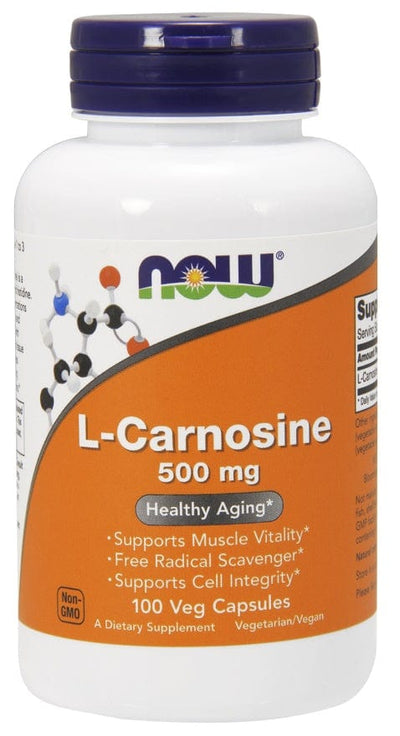 NOW Foods Health and Wellbeing L-Carnosine, 500mg - 100 vcaps
